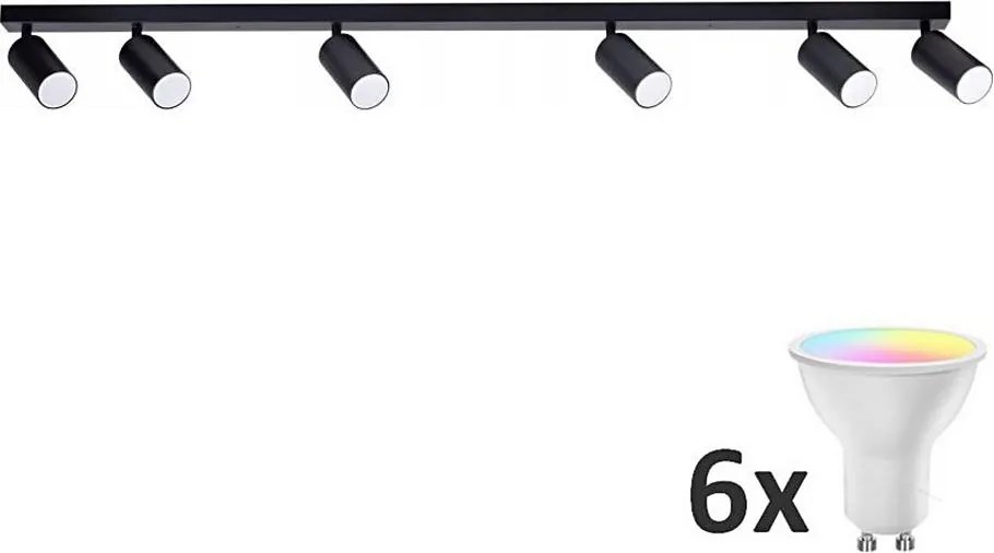 LED RGBW Bodové svietidlo ANGIE 6xGU10/6,5W/230V