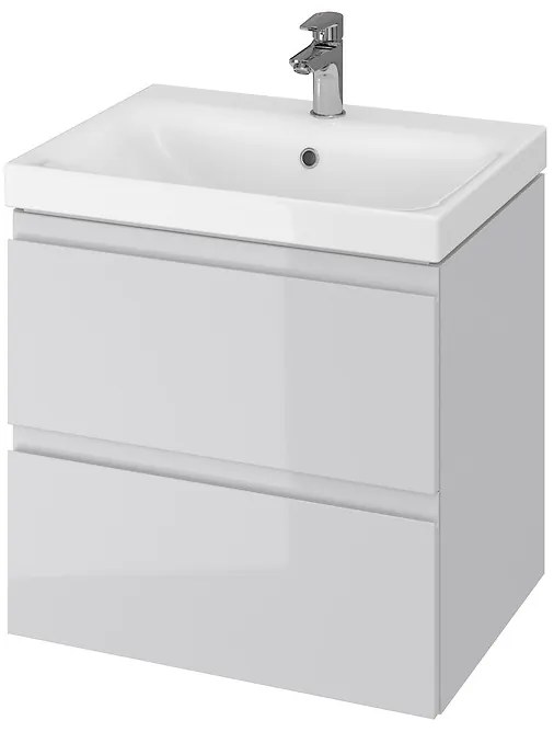 Cersanit - SET skrinka + umývadlo, šedý lesk, Moduo 60, S801-222-DSM
