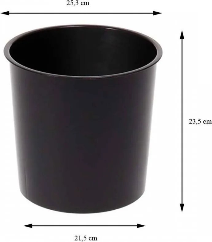 Kvetináč STRIPPED Eco 25x42 cm čierny