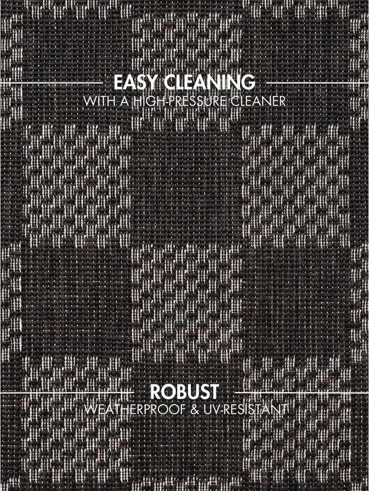 Čierny/krémovobiely vnútorný a vonkajší koberec 120x170 cm Haringey Dorothy – Ted Baker