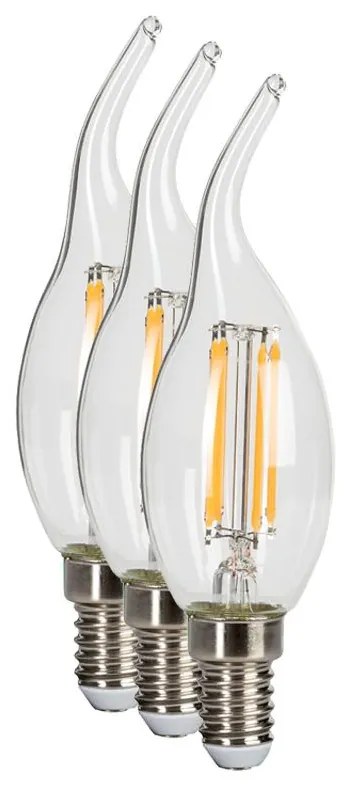 LIVARNOLUX® LED žiarovka 4,7 W, 3 kusy (plameň sviečky E14) (100306998)