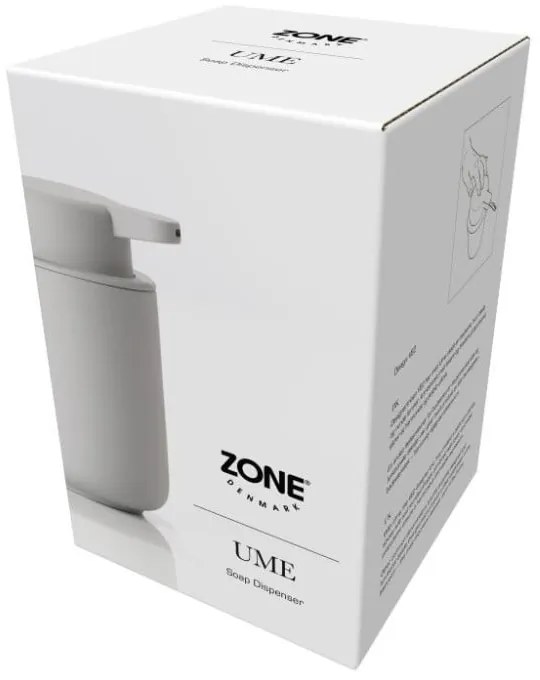 Svetlosivý dávkovač tekutého mydla z kameniny Zone Soft Grey, 250 ml