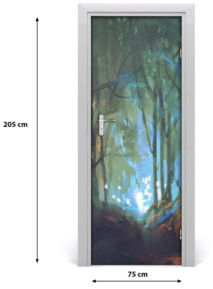 Samolepiace fototapety na dvere tajuplný les 75x205 cm