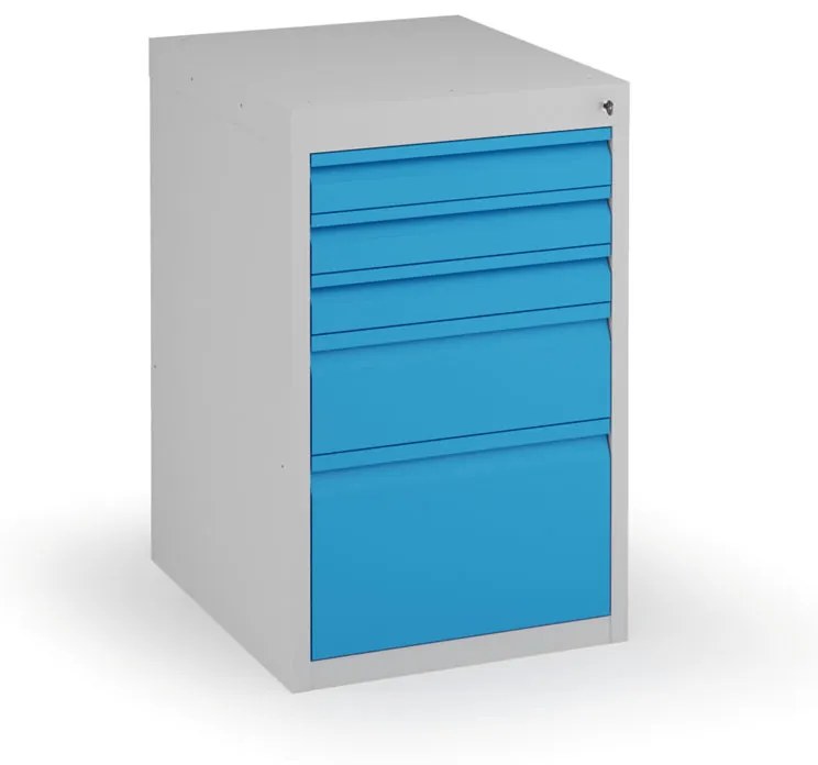 Podstavný dielenský box na náradie KOVONA, 5 zásuviek, 800 x 480 x 610 mm
