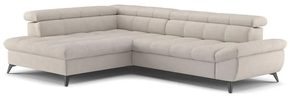 Rozkladacia rohová sedacia súprava L MARANO ľavá béžová