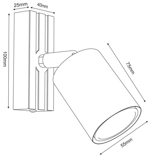 Nástenné bodové svietidlo TERRA 1xGU10/8W/230V biela/dub