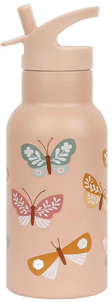 A Little Lovely Company - antikorová fľaša na pitie, 350 ml - motýliky