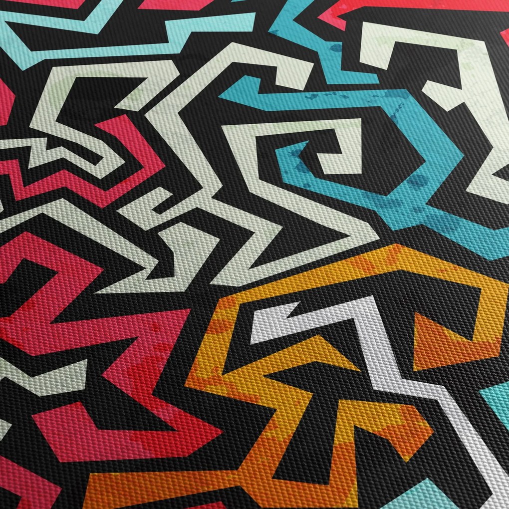 Obraz grafické abstrakcie (70x50 cm)