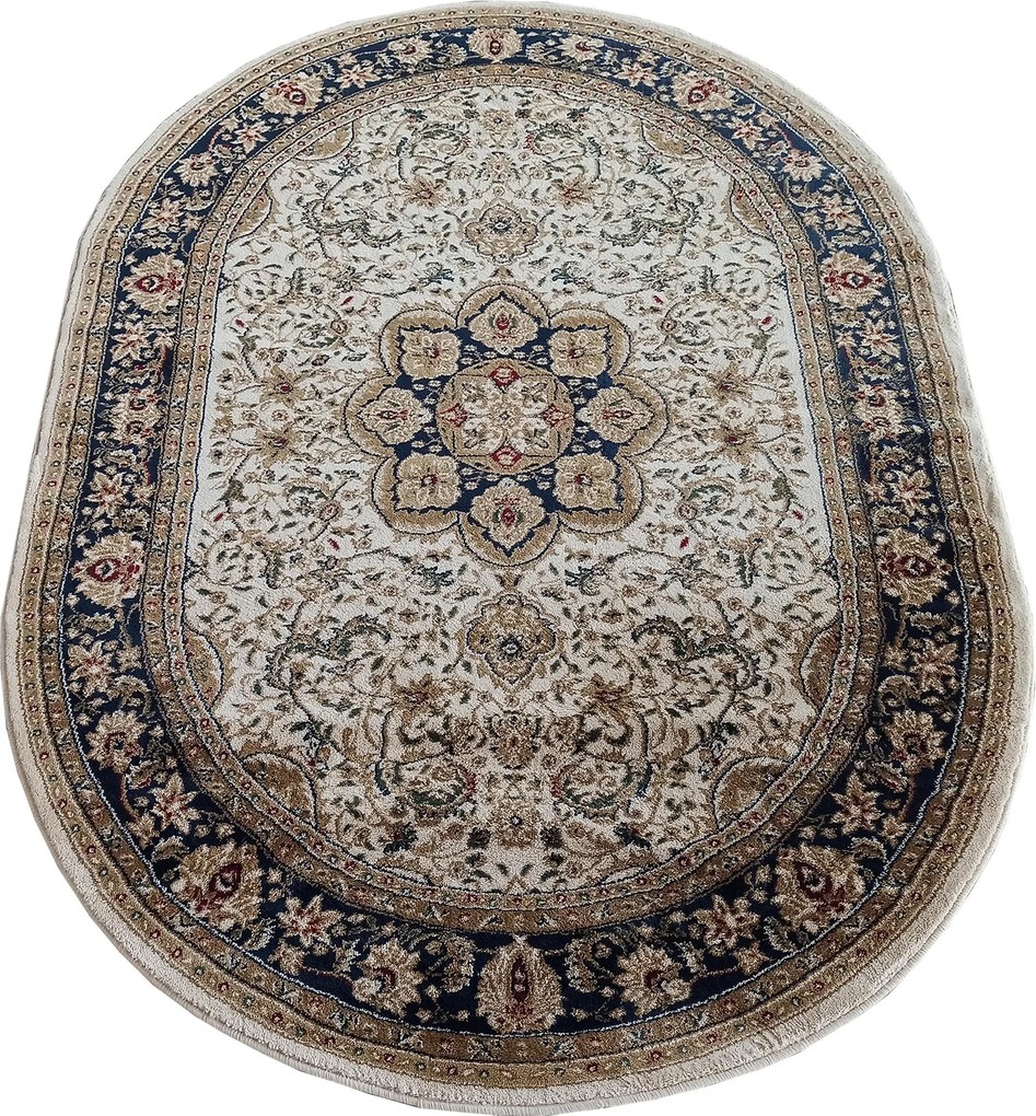 DY Krémový oválny orientálny koberec Exclusiv 03 N Rozmer: 200x290 cm