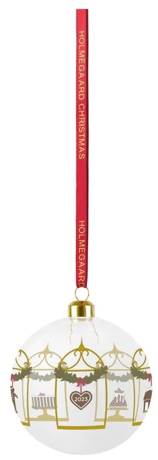 Sklenená ručne fúkaná vianočná ozdoba ø 8 cm Annual Christmas Bauble – Holmegaard