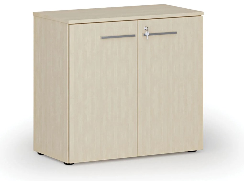 Kancelárska skriňa s dverami PRIMO WOOD, 800 x 420 x 740 mm, breza