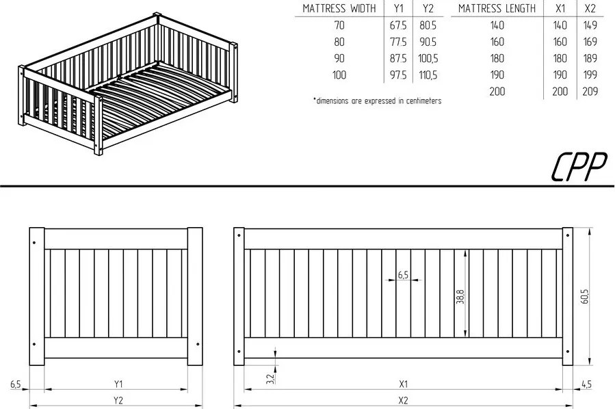 Detská posteľ s výsuvným lôžkom s úložným priestorom s roštom v prírodnej farbe 80x160 cm CPP – Adeko