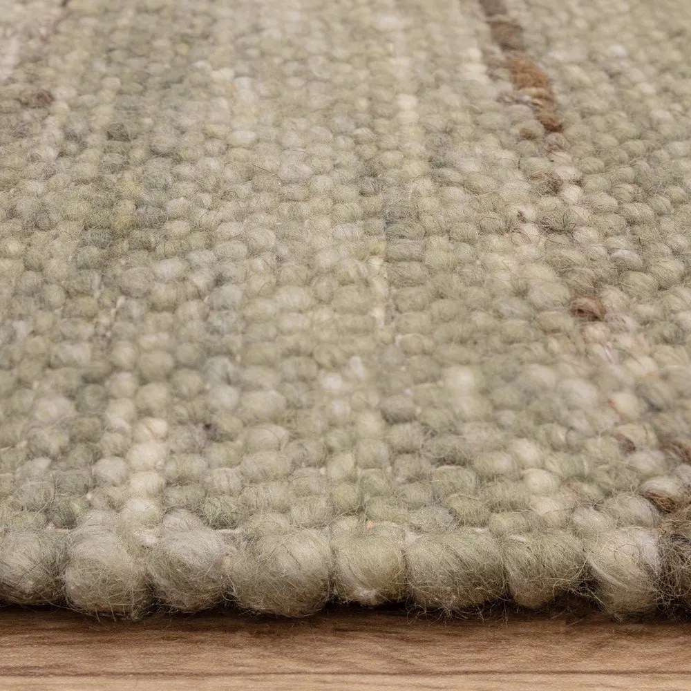 Kaki obojstranný/ručne tkaný koberec s prímesou vlny 120x170 cm Birkdale Pistachio – Asiatic Carpets