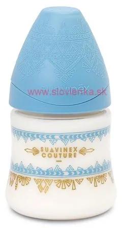 SUAVINEX - fľaša PREMIUM 150 ml silikón - svetlo modrá