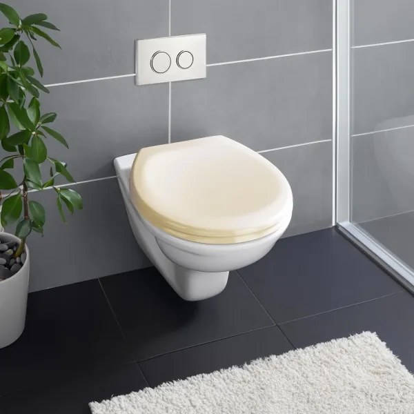 WENKO 18760100-WC sedadlo OTTANA 37,5x44,5 cm béžové/strieborné