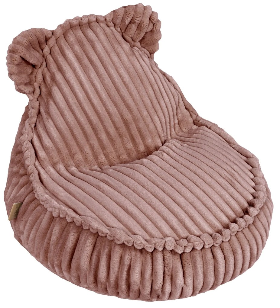 MeowBaby® Churros Kids sedací vak s uškami, Ruby Chocolate Pink