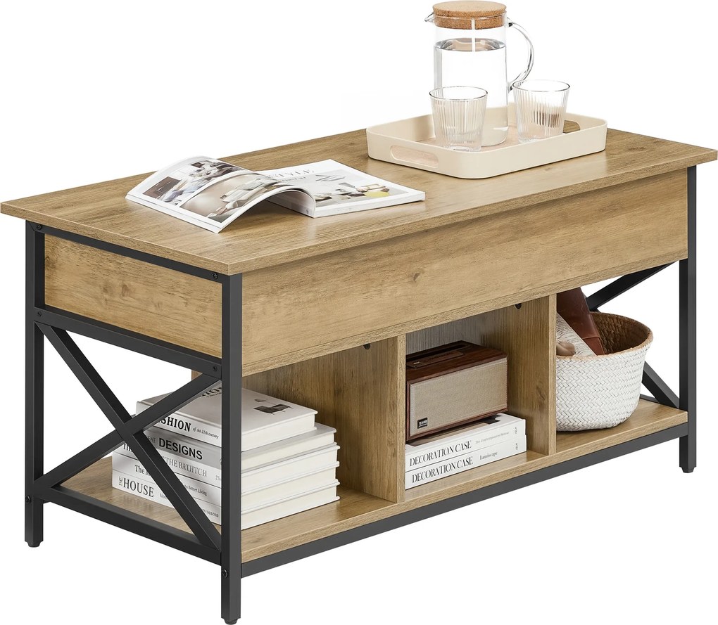 Konferenčný stolík TAYLOR ARTISAN s výsuvnou doskou 100x50 cm