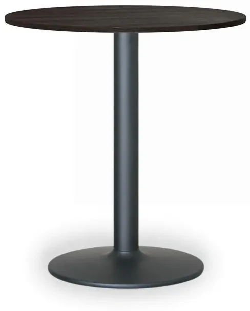 Konferenčný stolík FILIP II, priemer 800 mm, čierna podnož, doska wenge