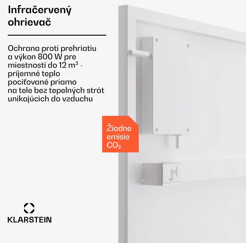 Klarstein Wonderwall Smart Bornholm, infražiarič, 60 x 100 cm, 800 W, aplikácia