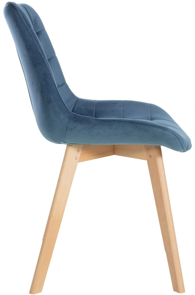 Stolička Brook - zamat - Modrá