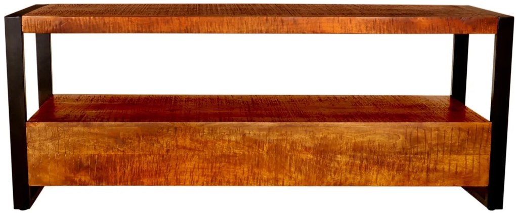 furniture-nabytek.cz - Rustikální tv stolek z dřeva mango 150x60x45