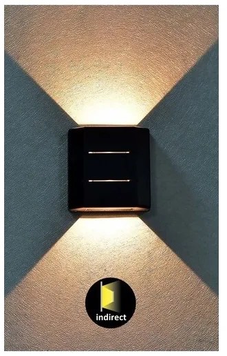 Rabalux 7319 - LED Vonkajšie nástenné svietidlo LIPPA LED/6W/230V IP54 čierna