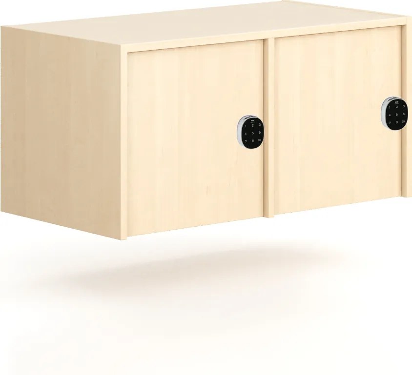 Nadstavba pre skrine FRAME, 2x dvere, 872 x 450 x 427 mm, kódový zámok, breza