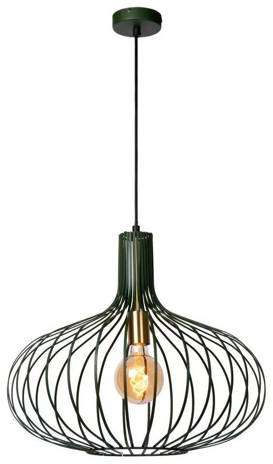 Lucide 78374/50/33 - Luster na lanku MANUELA 1xE27/60W/230V pr. 50 cm zelená