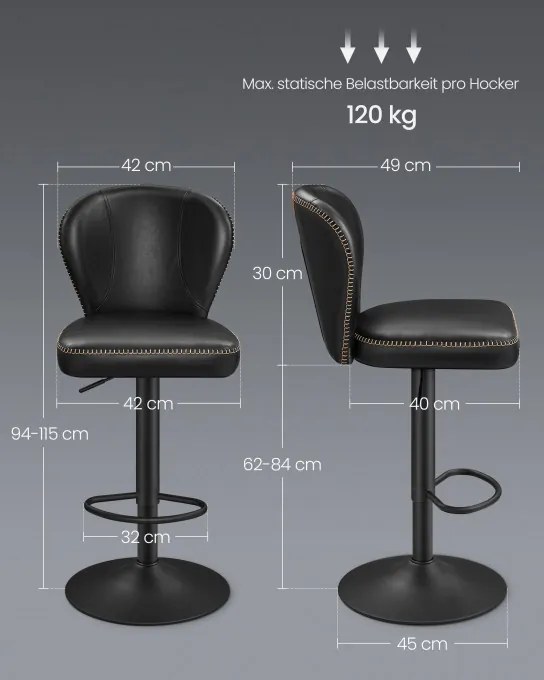 Set dvoch barových stoličiek LJB097B01