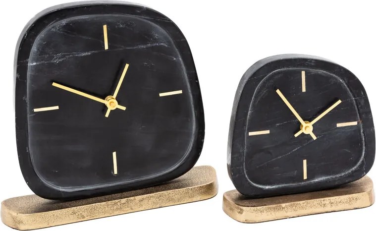DEKORATÍVNE HODINY 107305 24X5X22CM ČIERNE