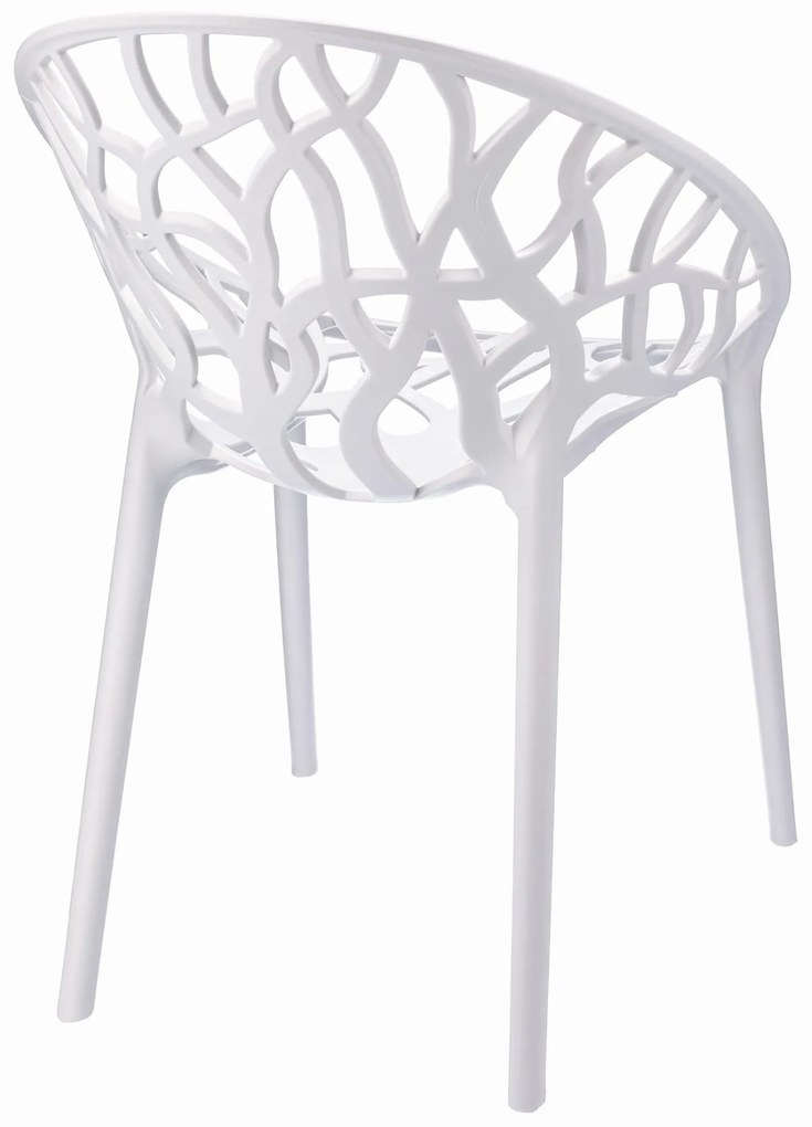 Dekorstudio Balkónové sedenie ALBERO biele - 2x stolička + 1x stôl