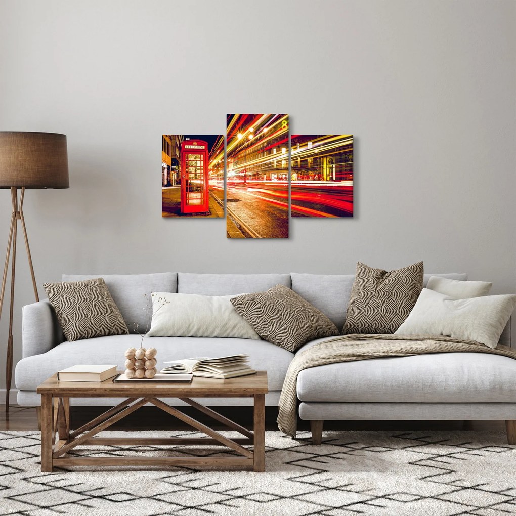 Obraz - červená telefónna búdka (90x60 cm)