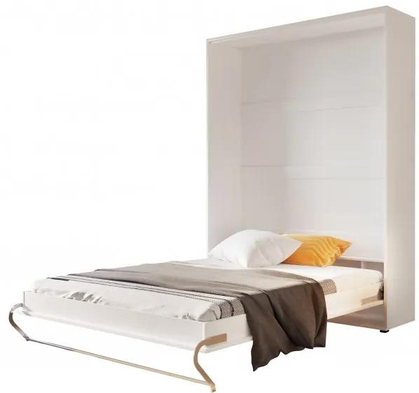 Sconto Výklopná posteľ CONCEPT PRO CP-01 biela matná, 140x200 cm, vertikálna