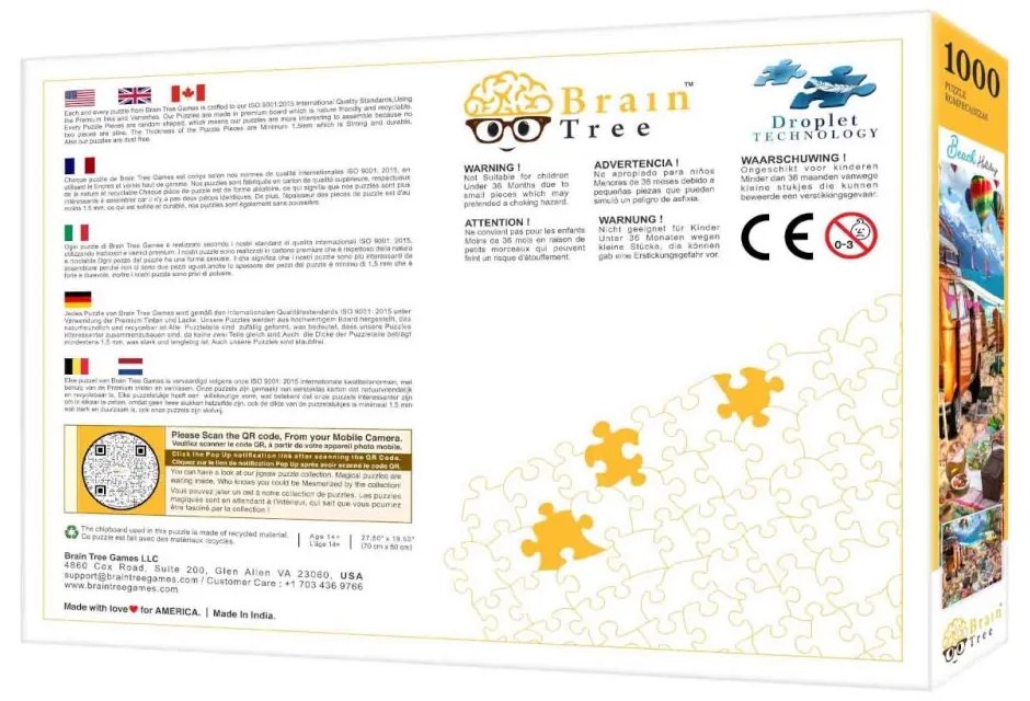 Brain Tree Puzzle Dovolenka na pláži 1000 dielikov
