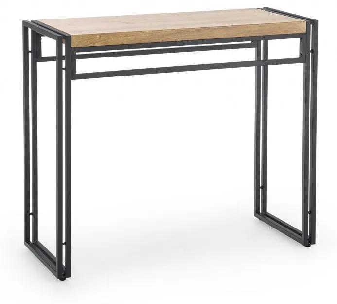 HALMAR, BOLIVAR KN-1 písací stôl, dub zlatý / čierny