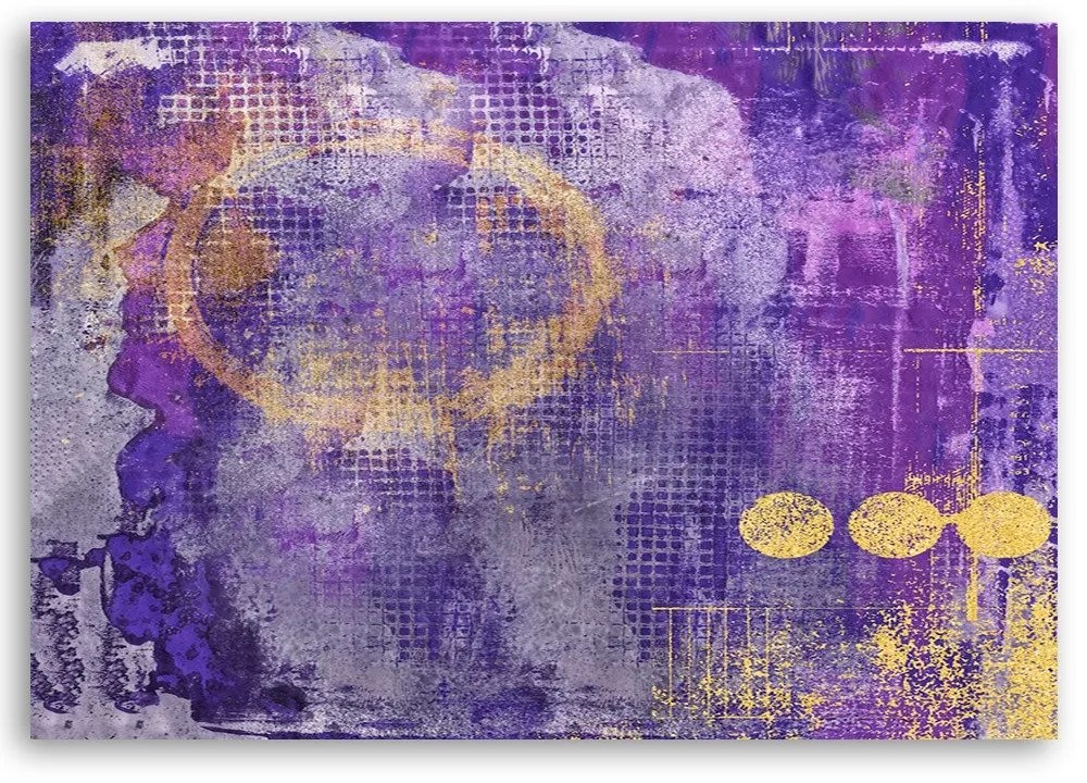 Gario Obraz na plátne Fialové a zlaté vzory - Andrea Haase Rozmery: 60 x 40 cm
