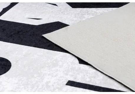 Umývateľný koberec BAMBINO 2104 'Game over' svadba, rozlúčka so slobodou, protišmykový - čierny Veľkosť: 160x220 cm