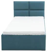 Čalúnená posteľ MONOS s penovým matracom rozmer 90x200 cm Namornícka modrá