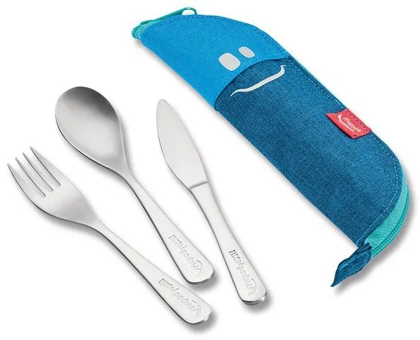 Antikorový príbor Maped Picnik Concept Kids 3 ks, modrý