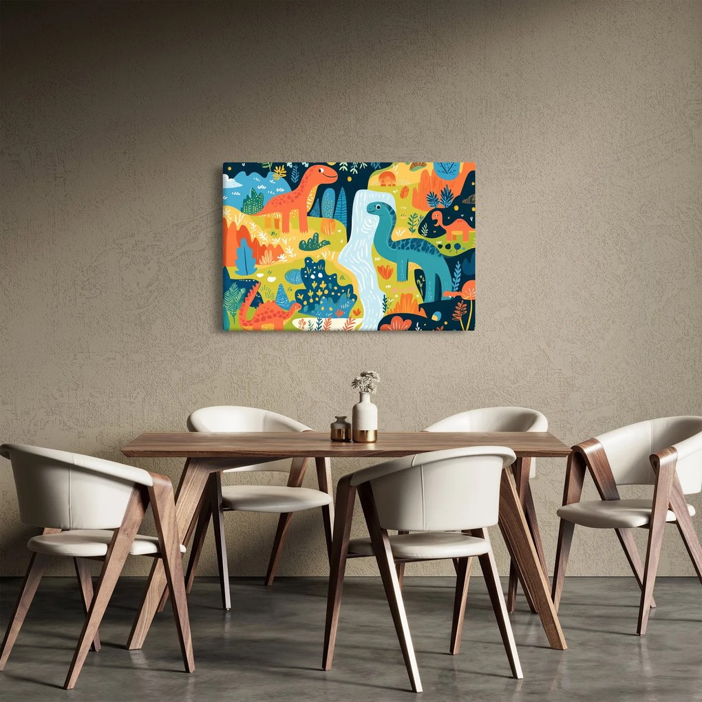 Obraz - Veselí dinosaury (90x60 cm)