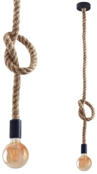LED Luster na lanku ROPE 1xE27/8W/230V