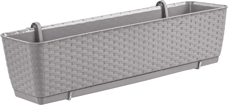 Plastový balkónový kvetináč DRL500PW 49,2 cm - mocca