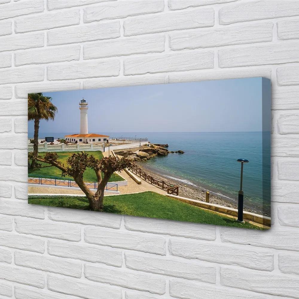 Obraz na plátne Španielsko pobreží maják 100x50 cm