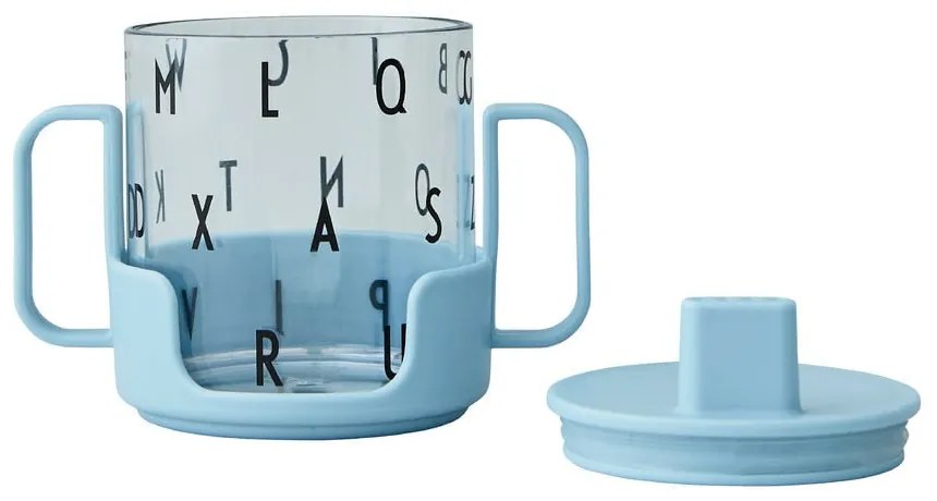 Svetlomodrý detský hrnček Design Letters Grow With Your Cup
