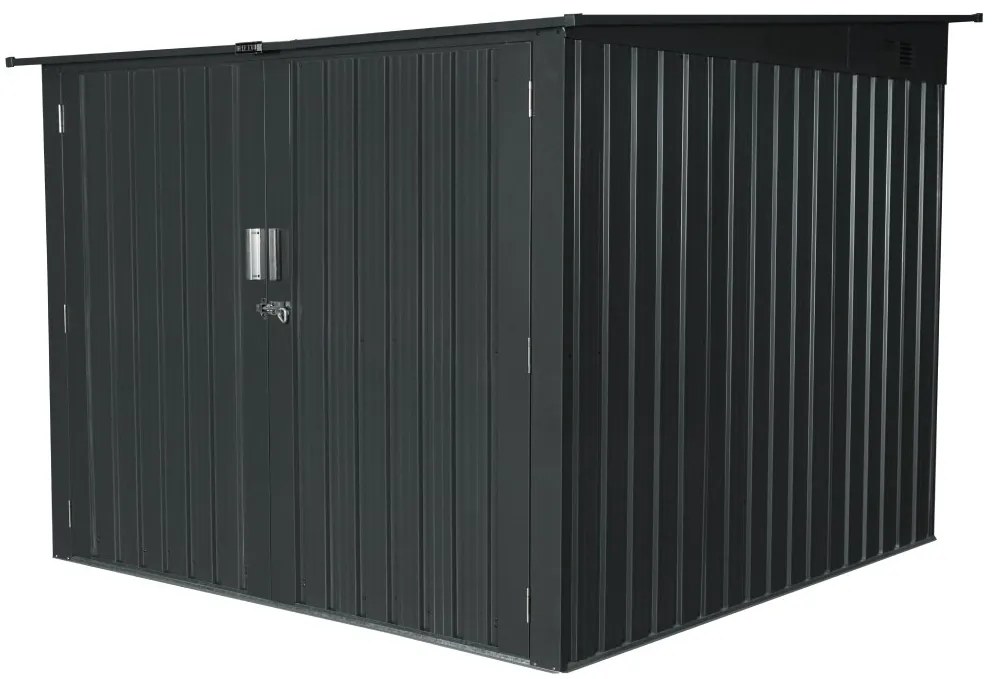 Prístrešok pre 4 bicykle BestBerg CS-4A / 4,2 m² / 204 x 206 x 163 cm / sivá