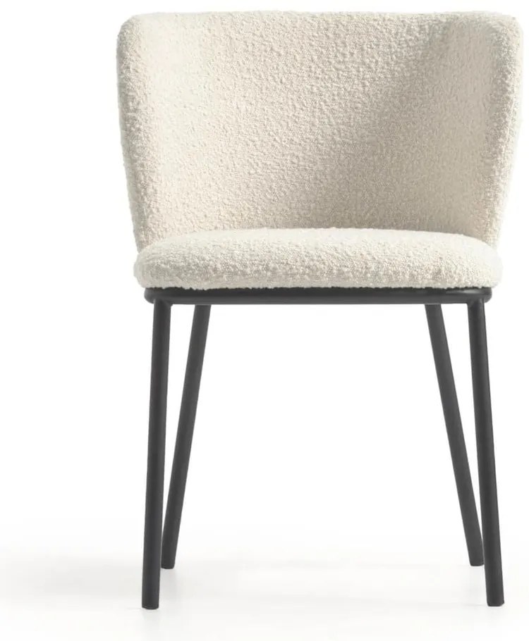 Biele čalúnené jedálenské kreslo Ciselia – Kave Home