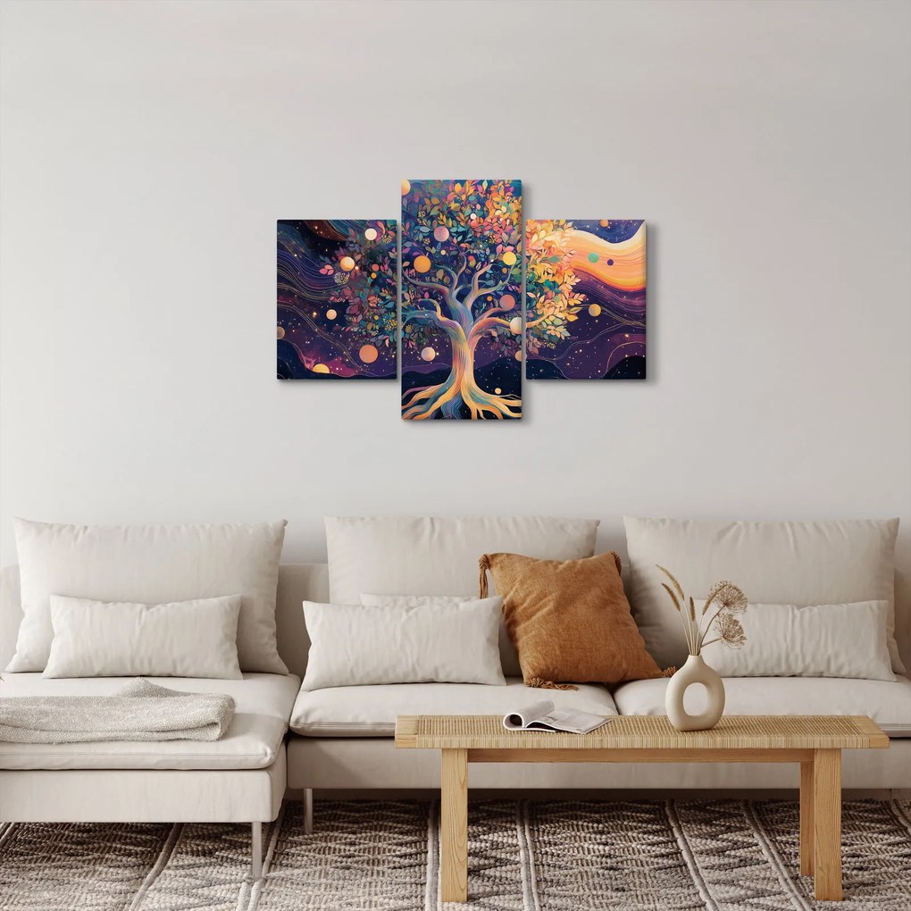 Obraz – Fialový strom plný energie (90x60 cm)