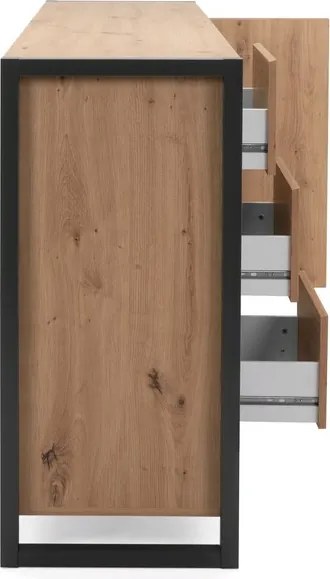 Široká komoda Denver, dub artisan/antracit