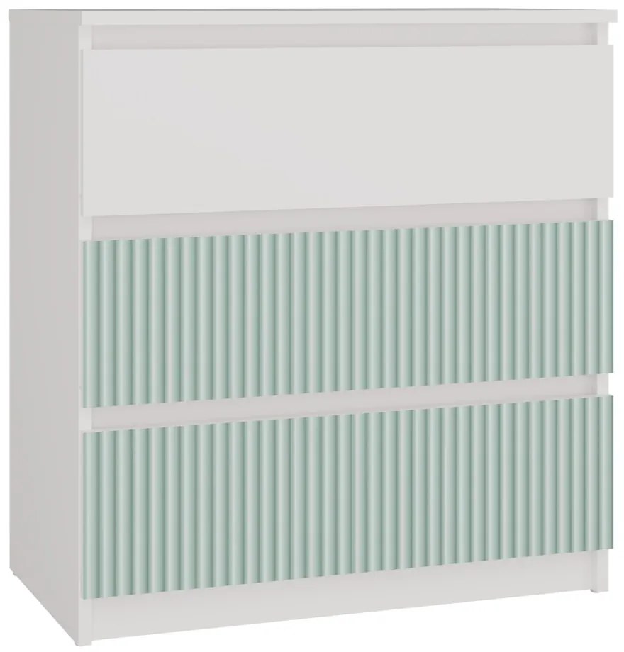 Detská komoda MALWA M3 ARTESO bielo-zelená