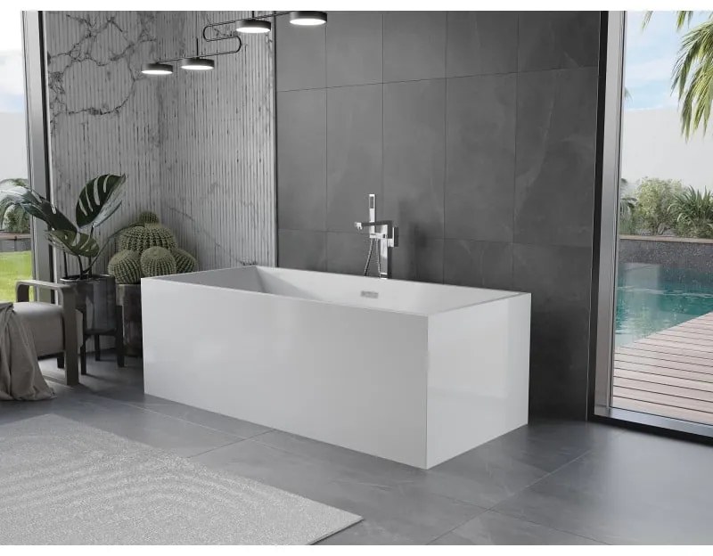 Mexen Vigo, voľne stojaca vaňa 178,5 x 80 cm, biela, chrómový prepad, 51251788000-01